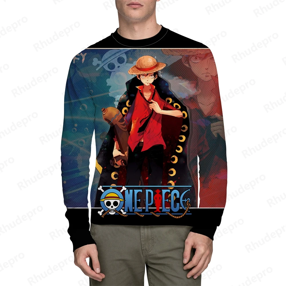 

Autumn 2024 Popular Anime T-Shirt 3d Japan Men Long Sleeve One Piece Luffy Shirt Printed Men's Cosplay Clothing Tops