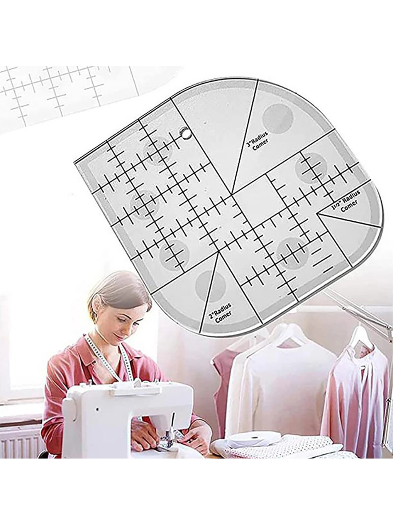 Curved Corner Cutter Ruler for Sewing Patchwork