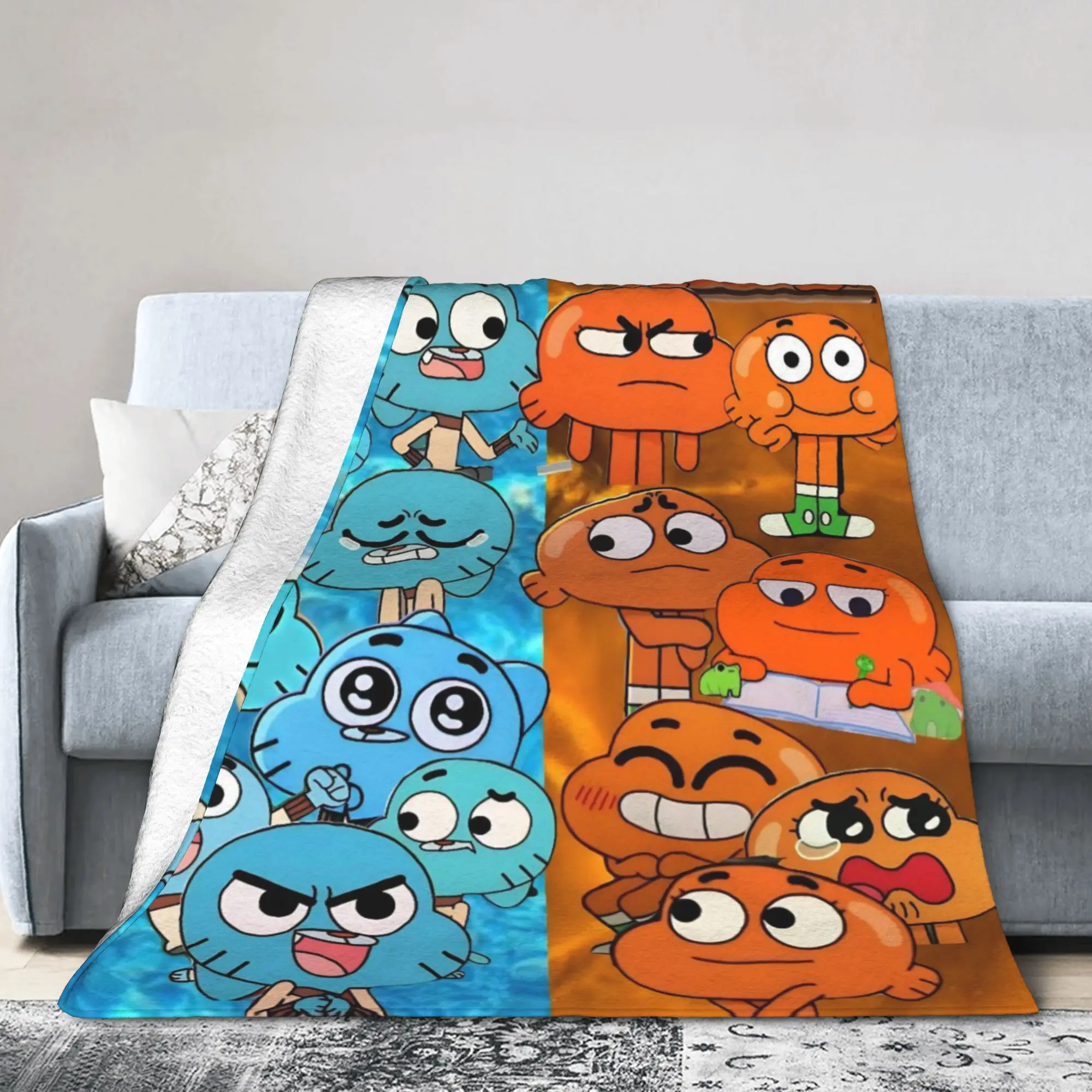 Gumballs Darwins Blankets Velvet Super Soft Throw Blankets for Bedroom Sofa Bed Rug