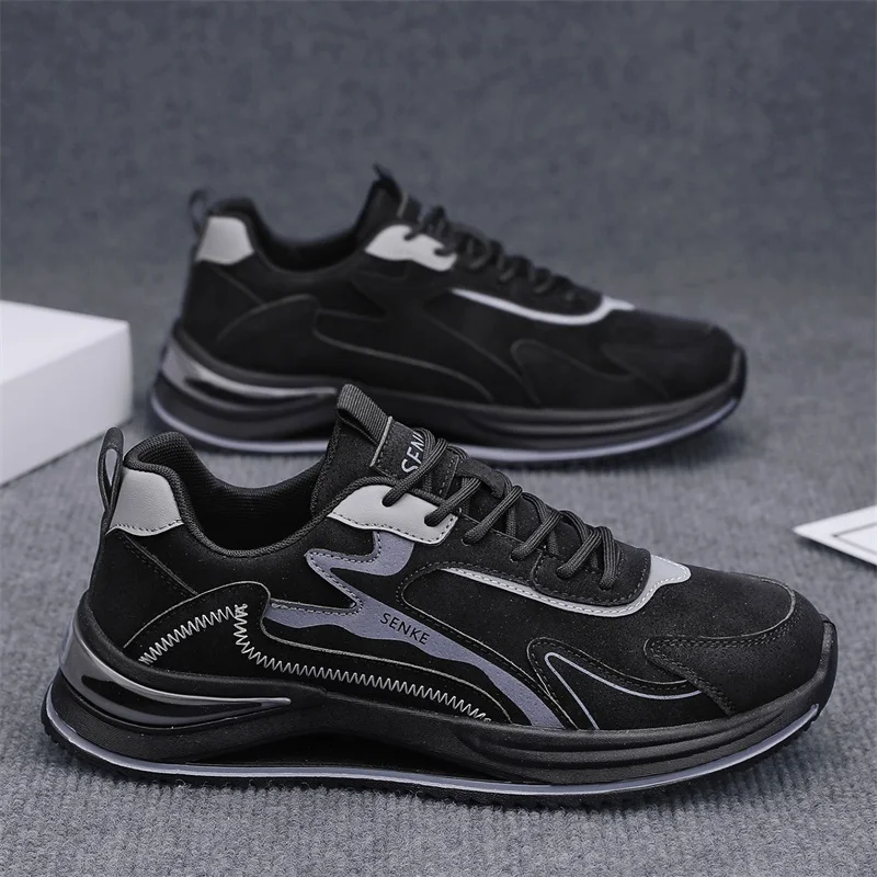 

Мужская спортивная обувь в стиле ретро, кожаная, износостойкая, противоскользящая, с мягкой подошвой, повседневная одежда для подростков, кроссовки для мужчин