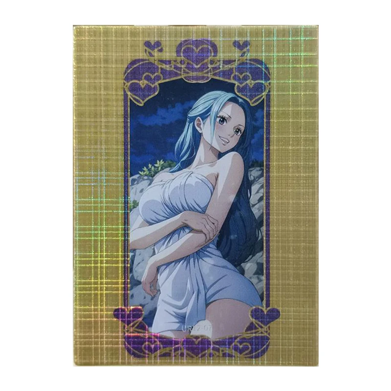 Anime ONE PIECE Rare UR Refraction Game Collectible Card Nami Uta Yamato Reiju Robin Hancock Vivi Toys for boys Birthday Present