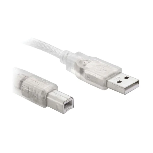 USB printer cable transparent 2.0V 3 meters POWERMASTER (SL-U2003)