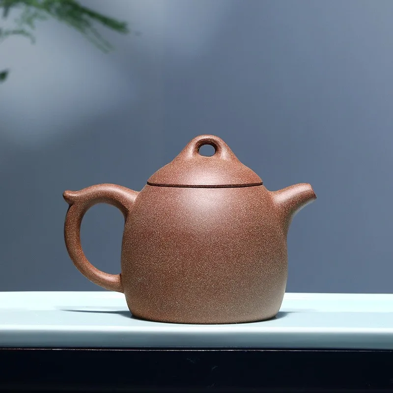 [Inverted Xi Shi] Yixing Purple Sand Teapot Teapot Handmade Purple Sand Teapot Peach Flower Mud Qin Quan (230ml)