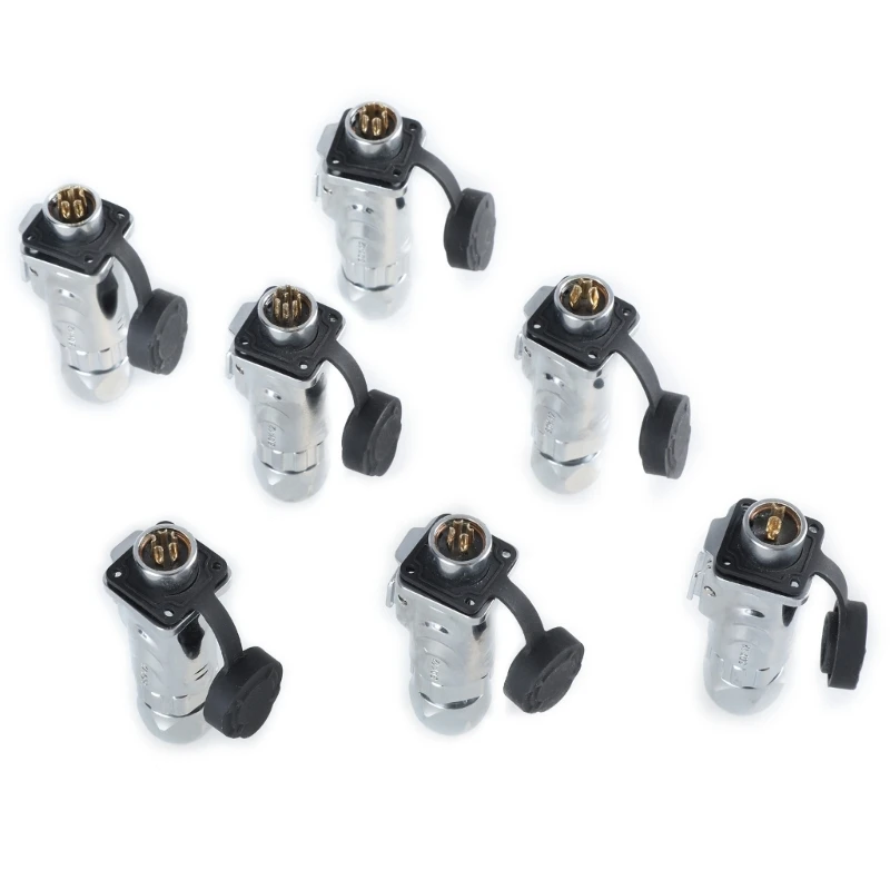 LP12 موصل طيران سريع القفل مع منفذ LP13 موصلات طاقة كهربائية معدنية كاملة ومقاومة للماء 1 قطعة