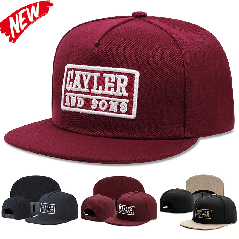 CAYLER haft czapka z daszkiem w stylu hiphop czapka typu snapback dla dorosłych kapelusz przeciwsłoneczny unisex regulowane czapki baseballowe w