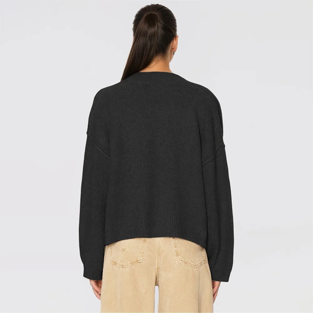 MsChuh Women Cardigan Winter Clothes Woman Pull Femmes Comfortable Jumper Casual Simple Style All-match Temperament Daily Button 4