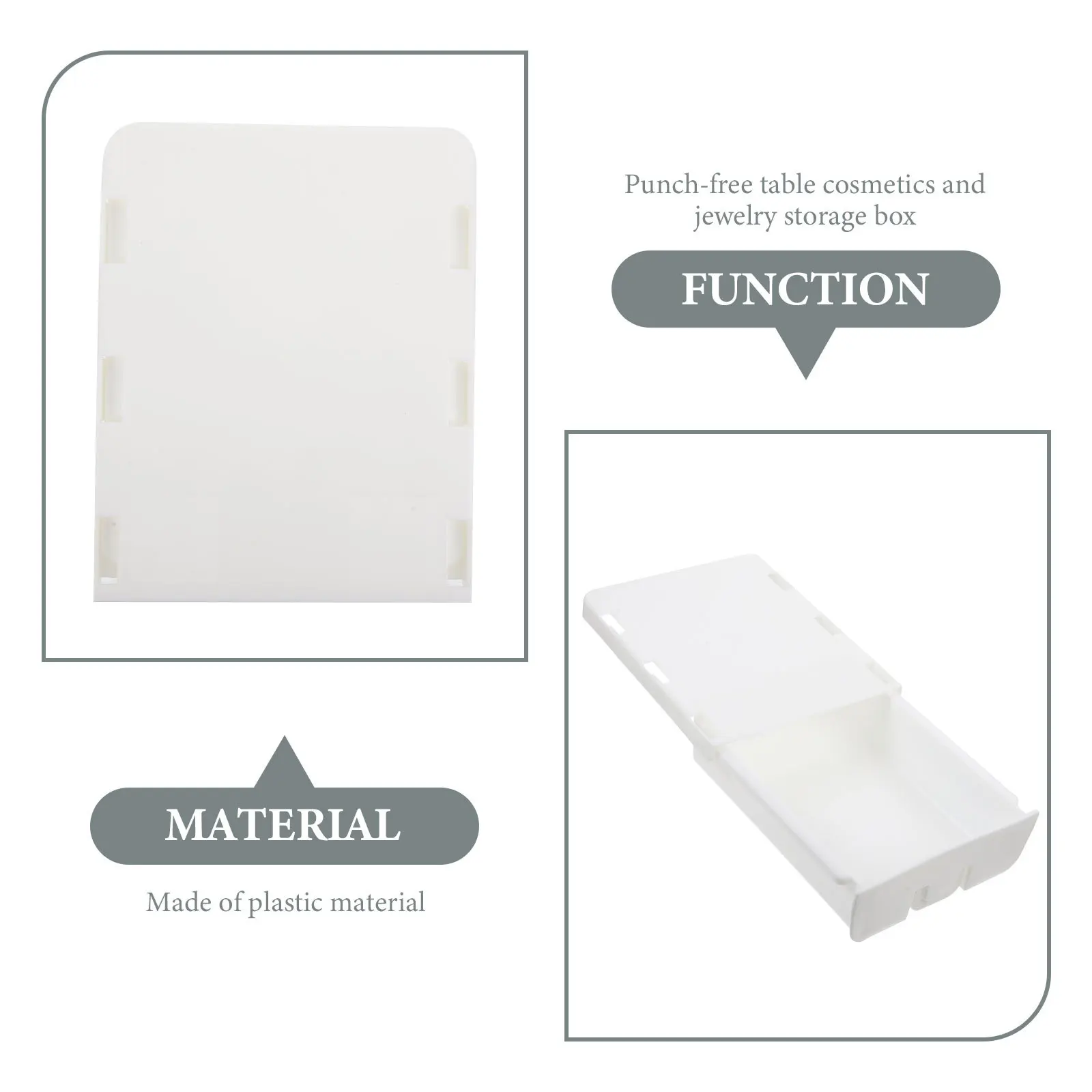 

Стильный ящик для хранения большой емкости под органайзером для офиса, общежития, кабинета, прочная пластиковая полка, простые ювелирные изделия