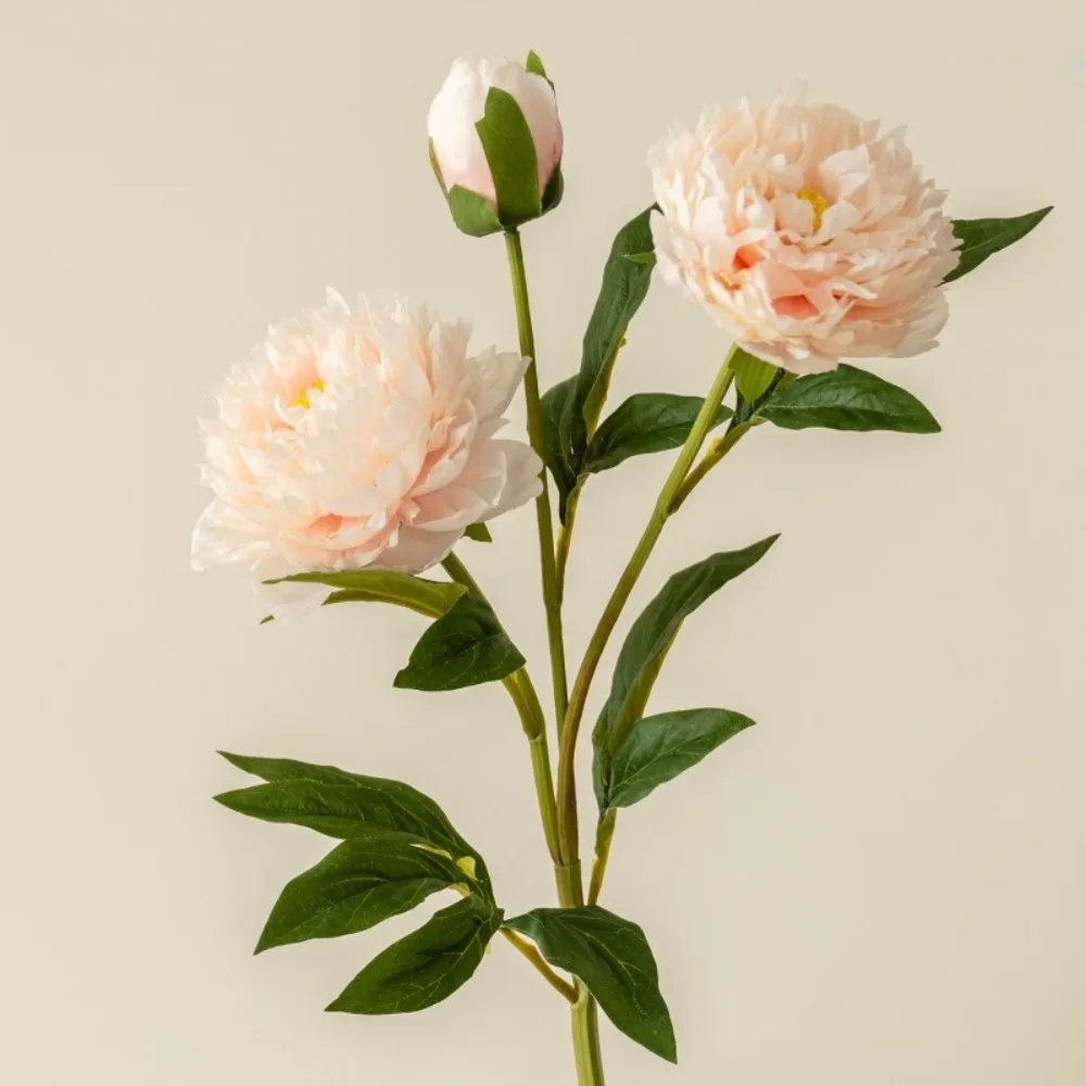 75CM Peony Silk Flowers 3 Heads Table Decor Simulation Flowers Long Branch DIY Artificial Peony Bouquet Home Wedding Decoration