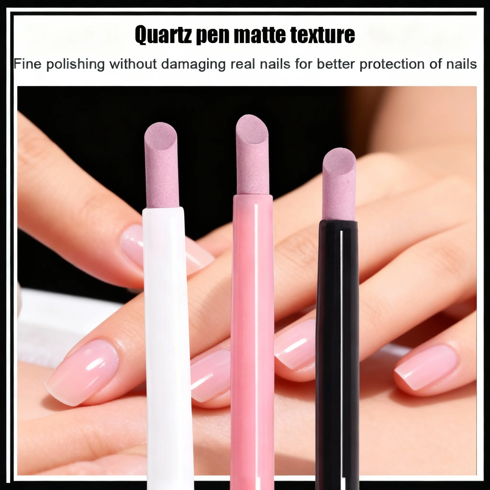 1/3PCS Nails Art Quartz Grinding Pen Nail Cuticle scissors Dead Skin Remover UV Gel Polish Manicure Stick Files Accessories Tool