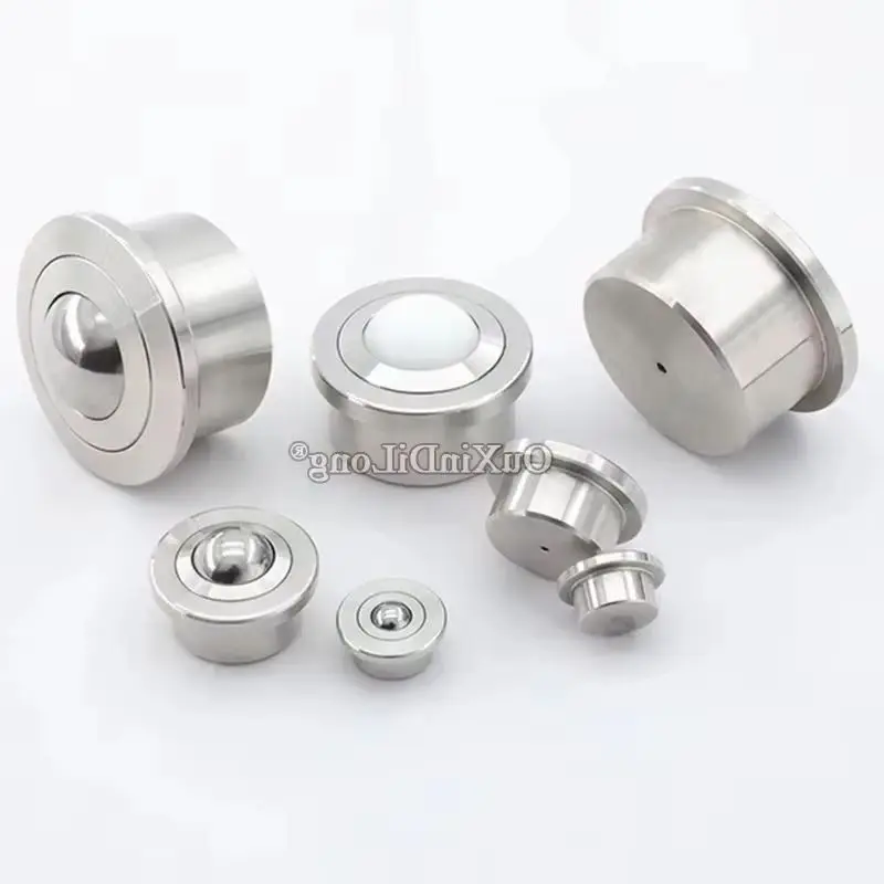 8PCS Precision Convey Universal Ball Transfer Unit Ball Bearing Bull Eye Wheel Casters Scroll Flexible Conveyor Rollers Sliders