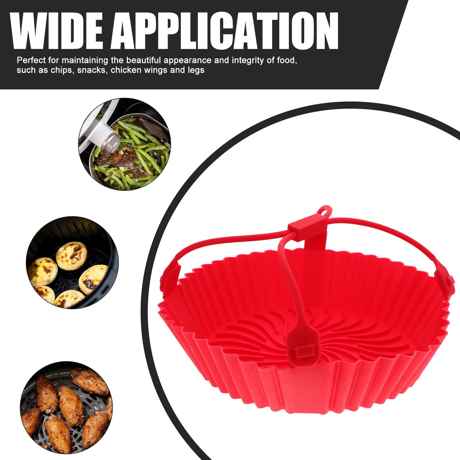 

Round Silicone Baking Liner Reusable Non-Stick Air Fryer Mat Heat-Resistant Kitchen Accessory for Home Restaurant Cooking Food
