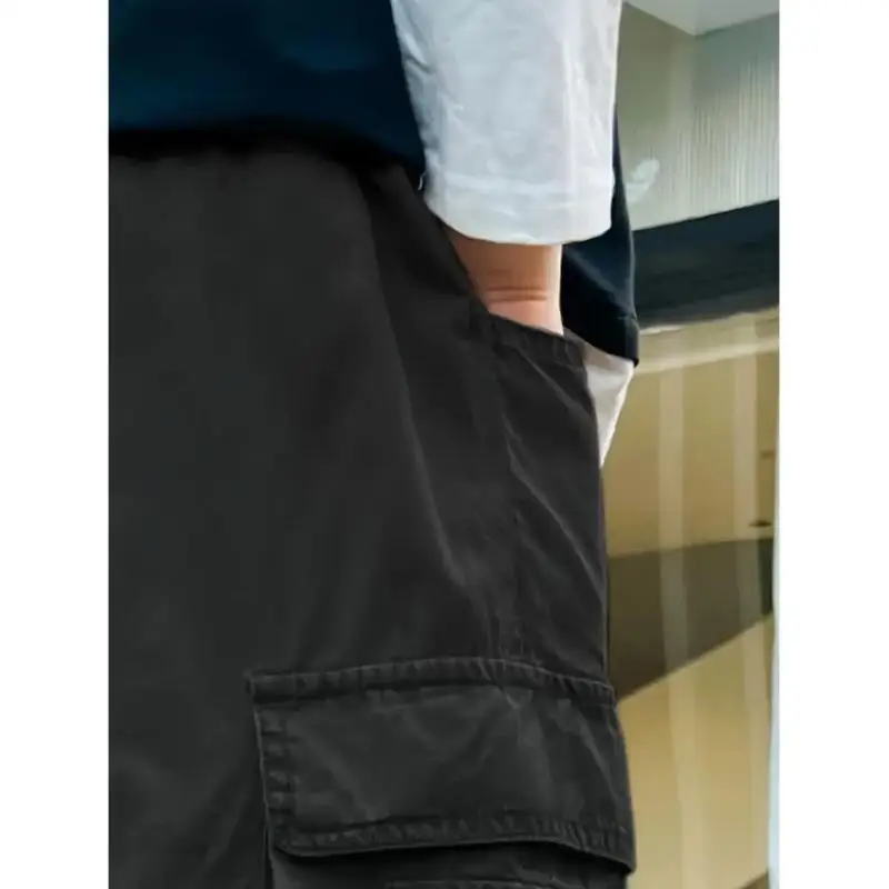 新しいメンズカジュアルパンツ NS Sle ローウエストアンブレラソルジャーパンツ PVC 素材中年向けその他素材 00%