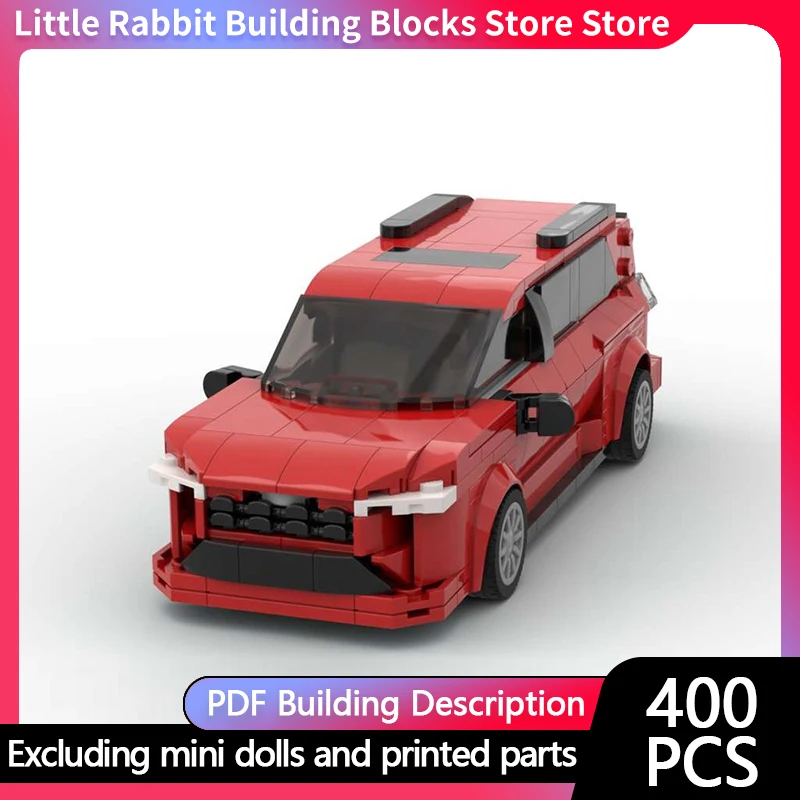 City Car Model MOC Building Bricks Sienna Red Multi-Purpose Vehicle Modular Technology Children Holiday Gifts Assemble Toys Suit