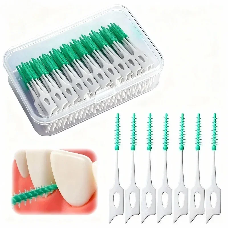 40/120/200Pc Interdental Brush Soft Rubber Teeth Cleaning Tools Dental Cleaning Between Teeth Toothbrush Oral Hygiene Care Tools