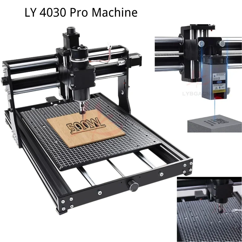 LY 4030 PRO CNC Laser Engraving Cutting Machine 500W Compatible Wood Router Acrylic Steel Leather with Offline Controller