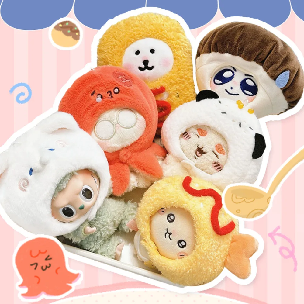 Kanto Cooking Series 10cm doll Clothes doll Bag Pendant Cotton Doll accessory 10cm idol doll headgear cute Accessories