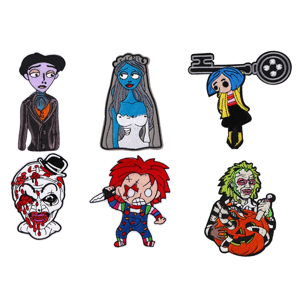 

Horror Styles Halloween Decorations DIY Patches On Clothes Embroidered Patch Iron On Patches For Clothing Stickers Badge