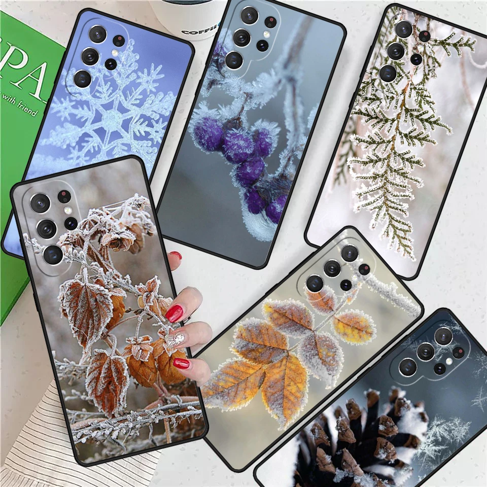 Icey Winter December For Samsung Galaxy S24 Ultra S21 S22 S8 S9 S10E Note 10 20 Plus FE S23 Phone case Cover Coque