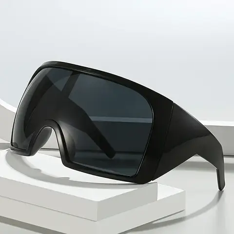 Oversized Sunglasses Men Wrap Anti Wind Personal Large Shades Futuristic Fashion Future Shield Uv400 Cycling Glasses
