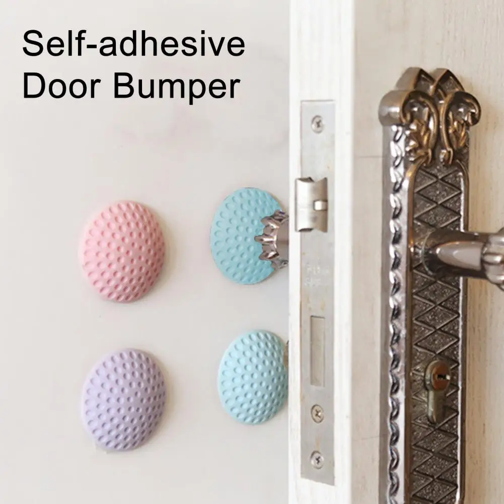 Door Handle Stopper Wall Protector Self-Adhesive Round Door Knob Stop Wall Bumper Home Office Door Back Wall Mount Anti-collisio