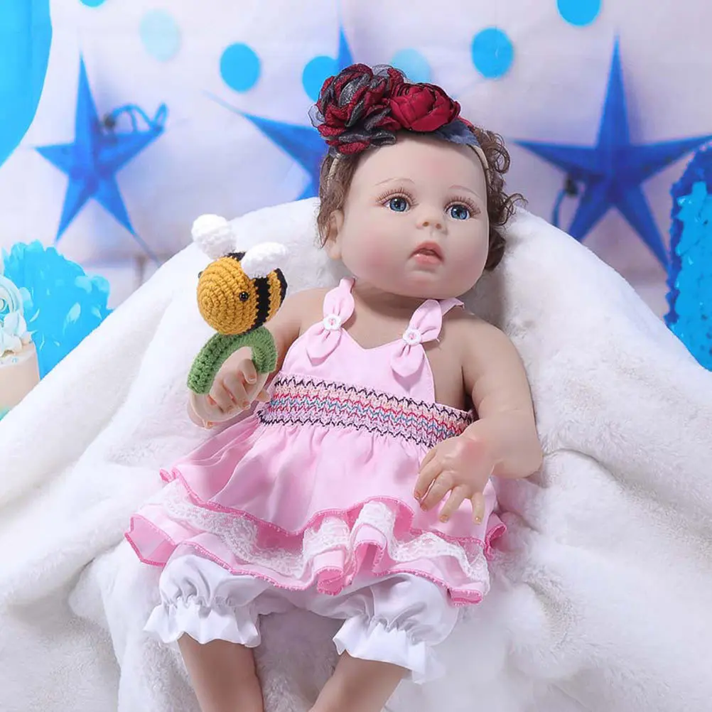 1 Stuks Bee Hand Baby Gebreide Zachte Baby Molaire Bijtring Rustgevend Speeltje Houten Kinderen Rustgevend