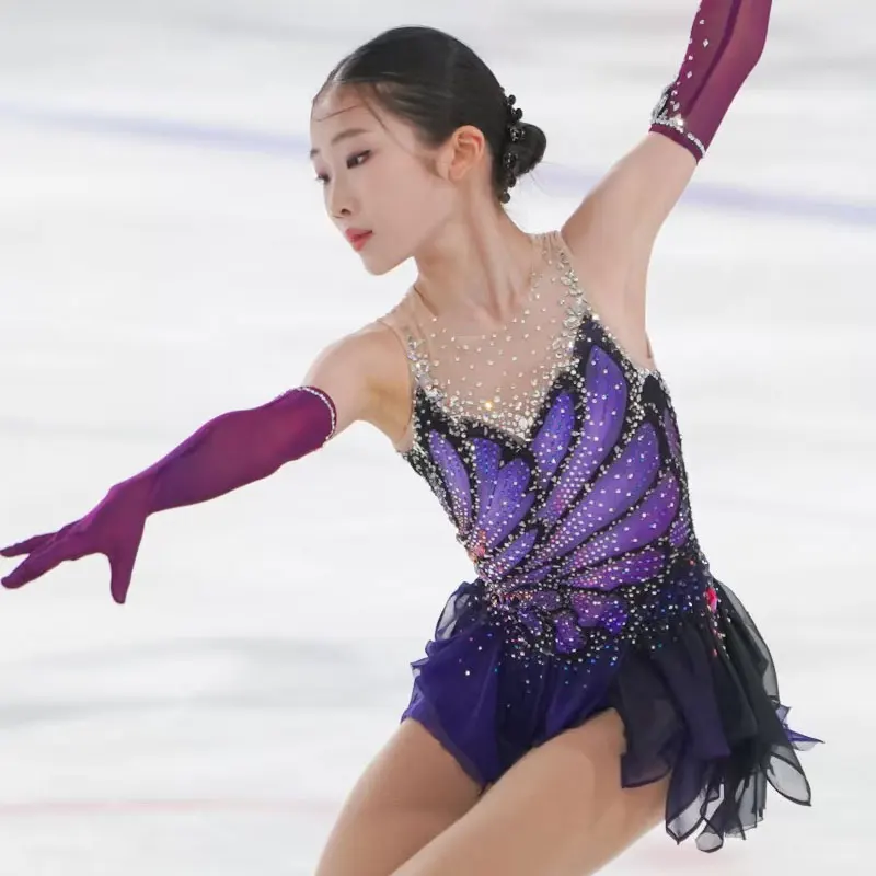 Ice Dance Qingying Figure Skating Performance Skirt Grade Examination Coasten Competition Skirt Customization