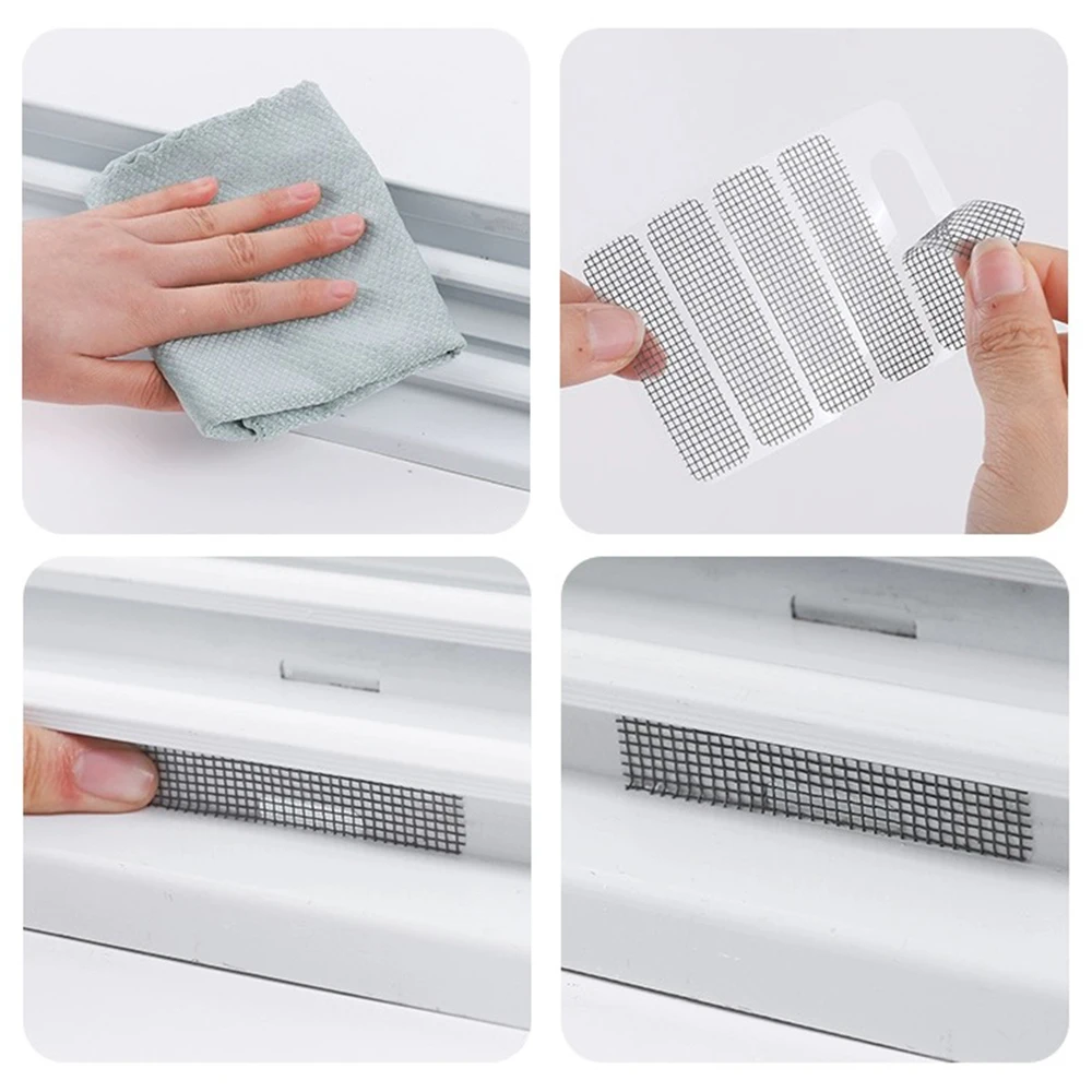 Fenster Bildschirm Anti Moskito Patch Auspuff Gitter Fenster Tür Entwässerung Loch Paste Mesh Net Bildschirme Unsichtbare Reparatur Aufkleber – Detail 13