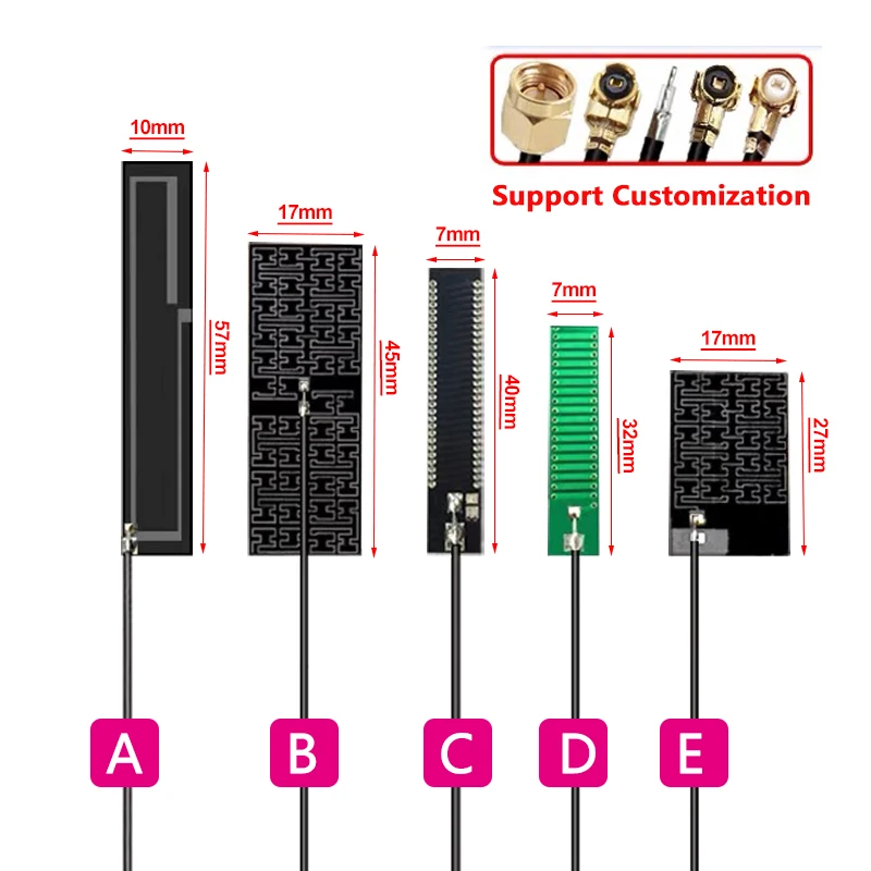 10PCS Lora 433 MHz Antenna 433M FPC PCB Antennas U.FL MHF4 IPX Omni Embeded Aerial Long Range LoRawan Module Antenna 433MHz