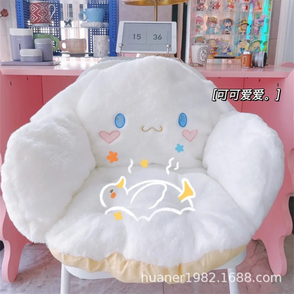 Sanrio MyMelody Kuromi Cinnamoroll PurinDog Pochacco Anime Plush Full Surround Keep Warm Cushion Dormitory Office Chair Cushions