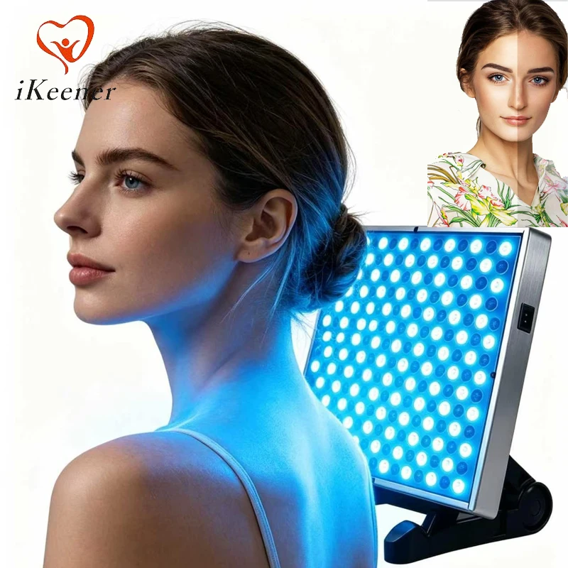 

Tanning Lamp Solarium 45W 225PCS 460nm Blue Light Therapy Foldable Stand Face Tanner Skin UV Tanning Light for Body