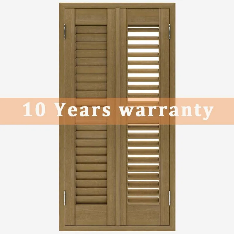 Bi Fold Sliding Wdod and Pvc Plantation Window Shutters Louver 2