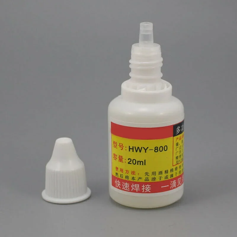 스테인리스 스틸 화이트 스틸 플레이트 다리미 배터리 용접 액체 플럭스 내구성 납땜, 20ml