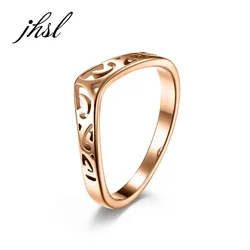 JHSL Unisex 2mm Luxury Stainless Steel Men Women Rings Black Gold Silver Color US size 5 6 7 8 9 10