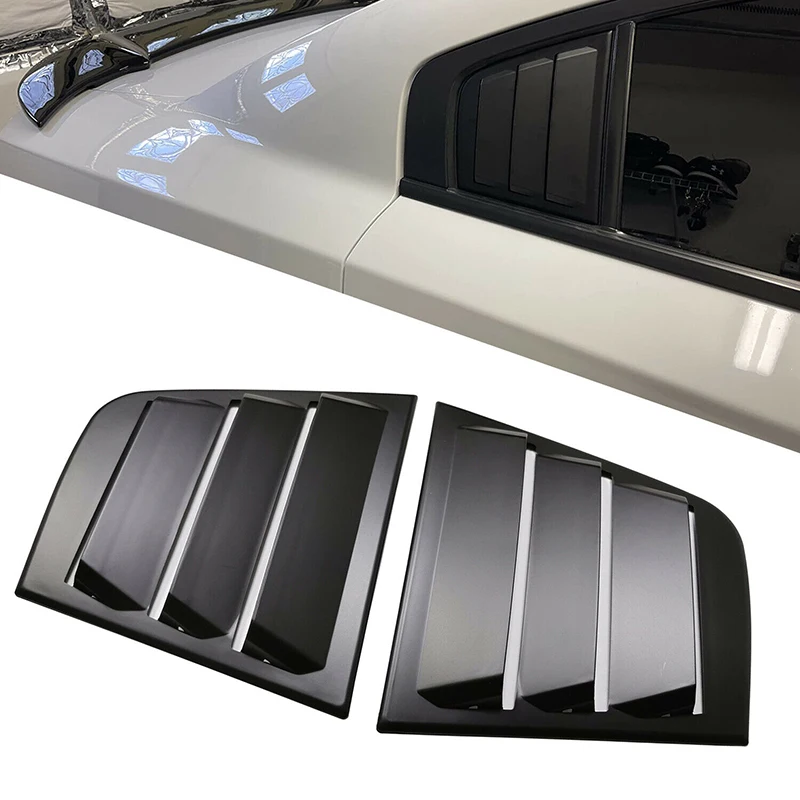 

2Pcs Car Rear Window Louvers Windshield Cover Trim Stickers for Dodge Charger 2011 2012 2013 2014 2015 2016 2017 2018 2019-2021