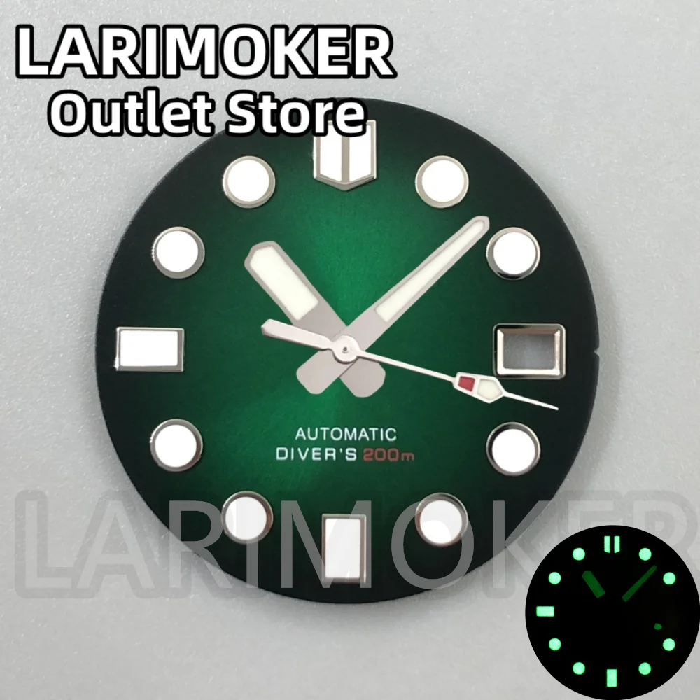 LARIMOKER quadrante da 29 mm quadrante rosso verde Sunburst adatto al movimento NH35 PT5000 per set di accessori per orologi da uomo