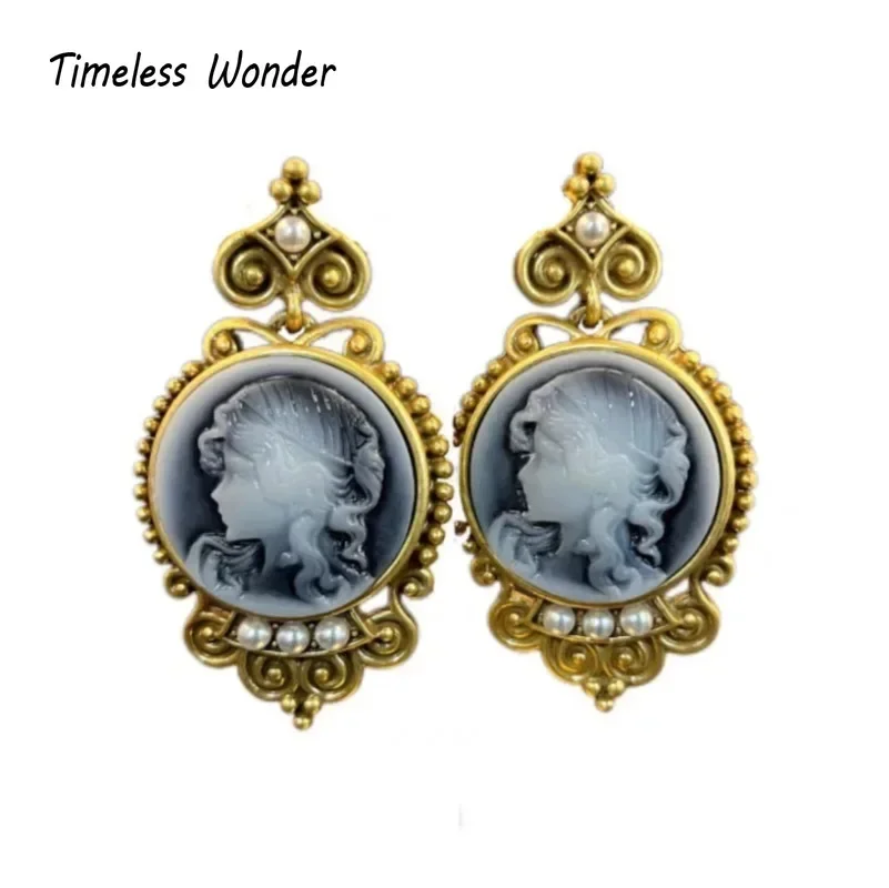 

Timeless Wonder Retro Geo Figure Stud Earrings for Women Designer Jewelry Gift Brincos Trendy Top Mix Rare Gift Vintage 3284