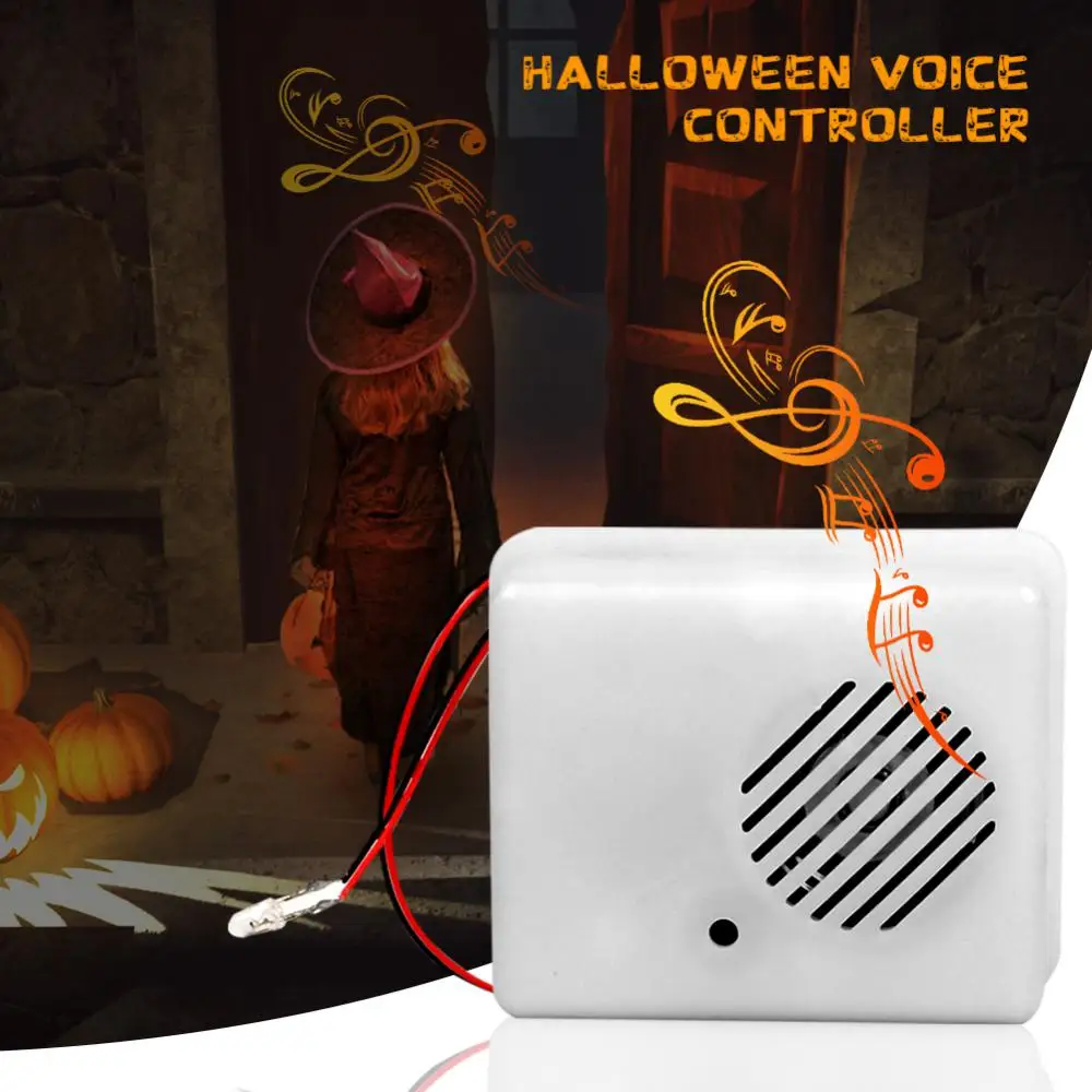 Halloween Sound Sensor Tricky Voice Activated Props Loudspeaker Noise Makers Horror PIR Motion Sensor Speaker For Shop