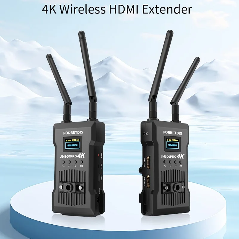 JM300PRO-Wirelessビデオ送信機,フィート,4K, HDMI,iOS,Android, DSLRカメラ用画像送信機