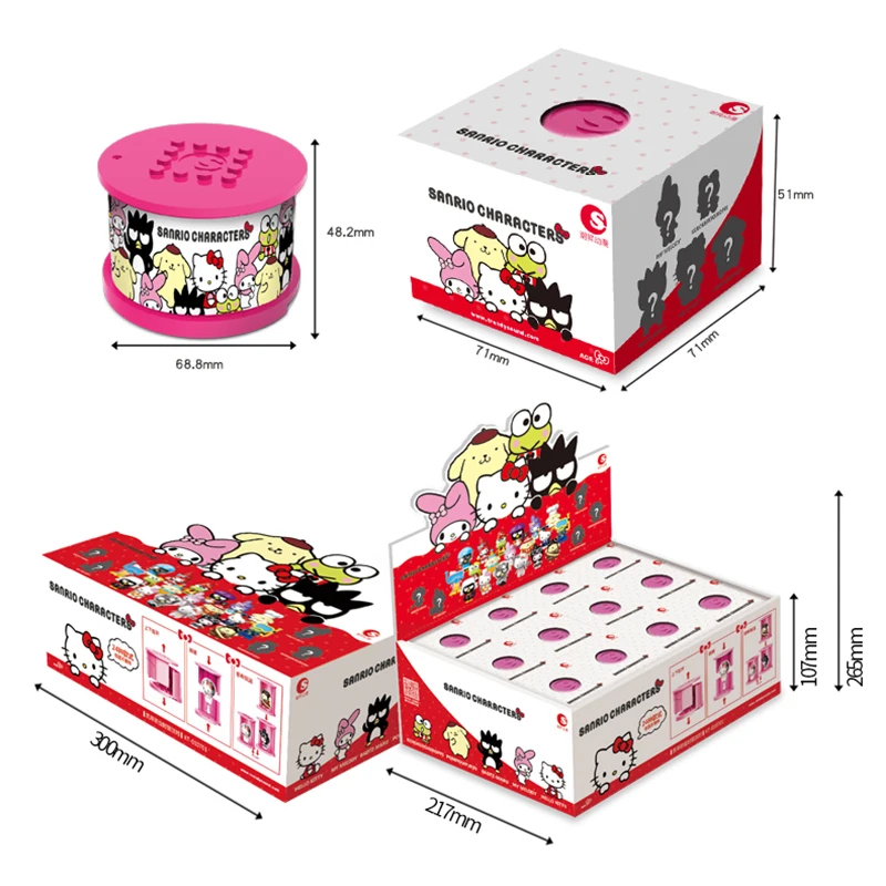 Ensemble de blocs de construction Hello Kitty édition 45e anniversaire, figurine de dessin animé Sanrio My Melody Kuromi, jouet Capsule, cadeau d'anniversaire pour enfants