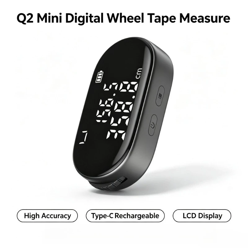 DUKA ATuMan Q2 Mini Digital Wheel Tape Measure Type-C Rechargeable High Accuracy Electronic Measuring Ruler