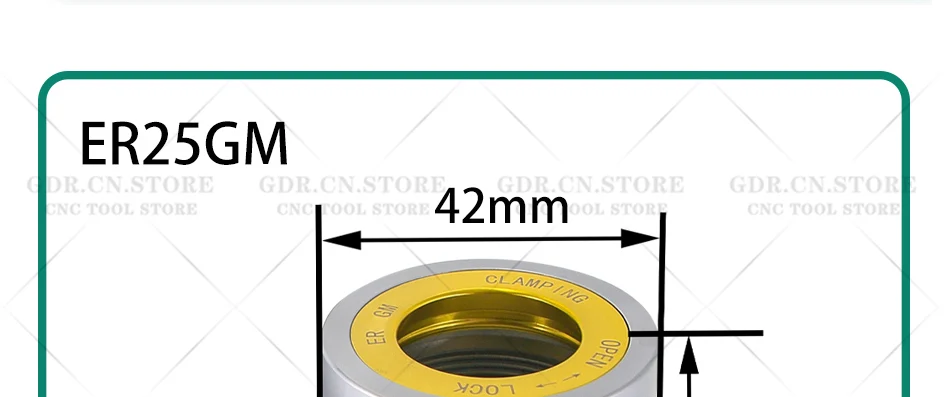 GDR dynamische Auswuchtmuttern ER20GM ER25GM ER32GM ER40GM ER16GM OZ25 OZ32 Hochpräzisions-Mutternschlüssel, für Werkzeughalterhalterung. – Detail 8