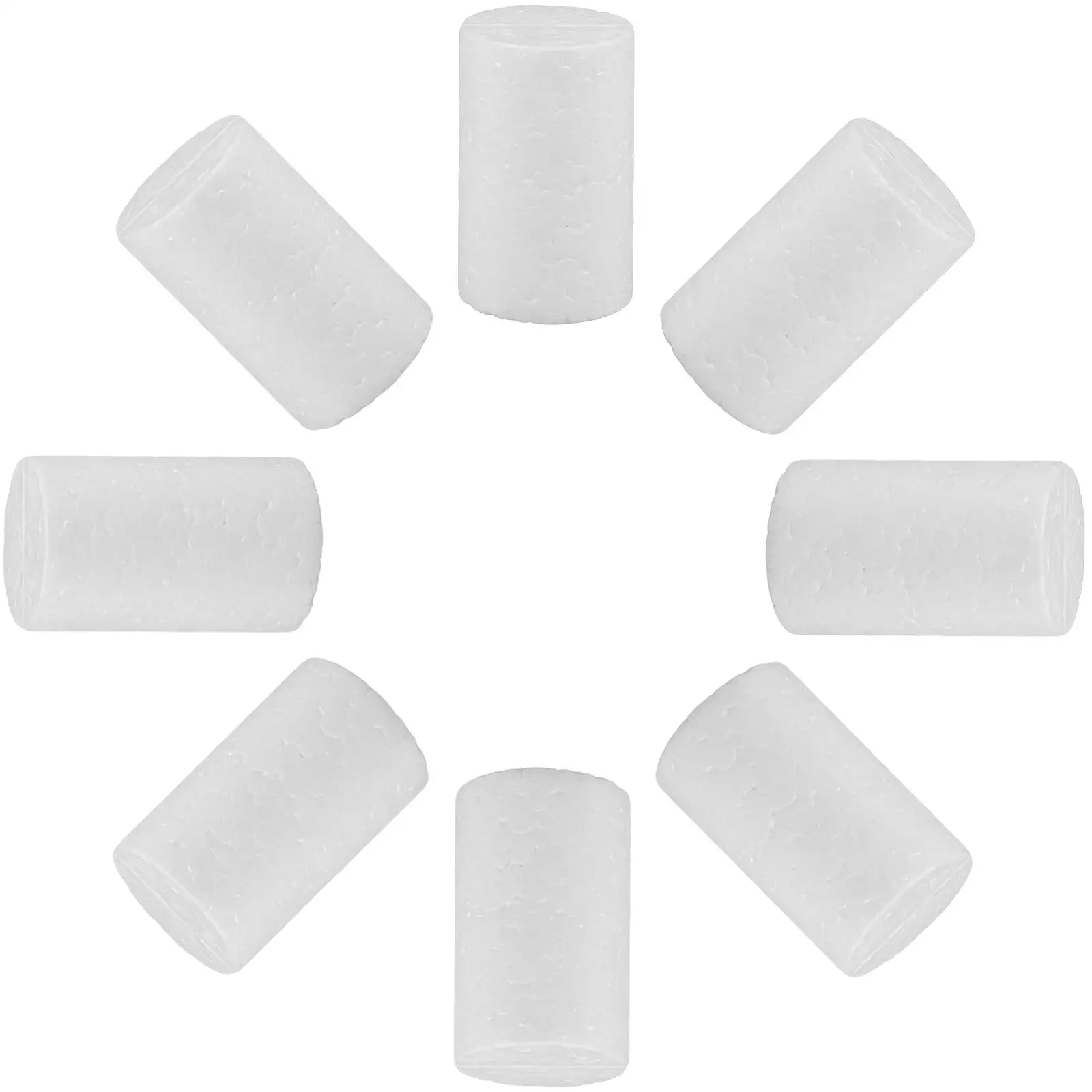 10 قطعة اسطوانات رغوة زينة عيد الميلاد Diy بها بنفسك الأشكال الحرفية عطلة لوازم الحفلات الأبيض النمذجة أنابيب كتل البوليسترين ل #1