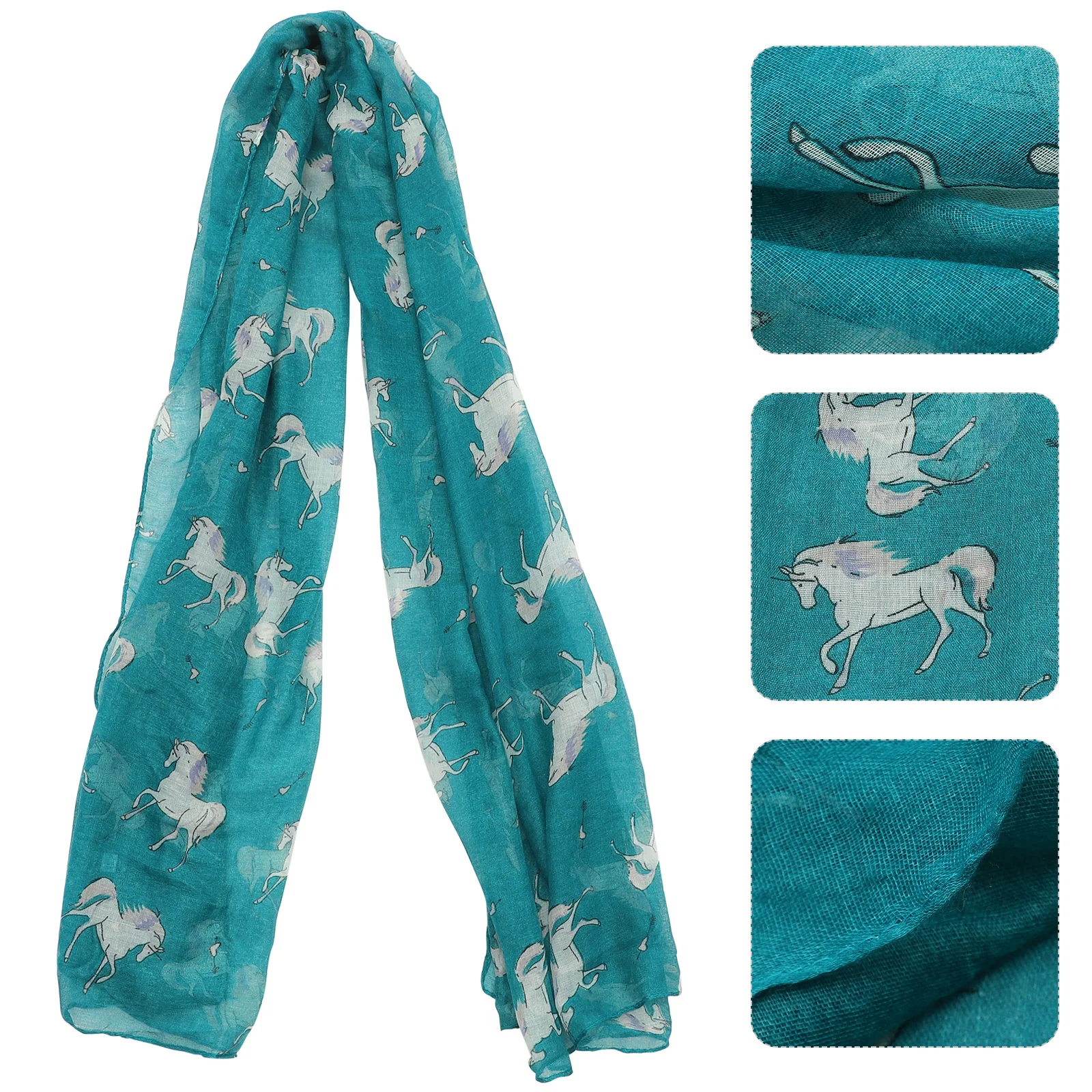 

Unicorn Scarf Long Scarves Stole Wrap Women Winter Oversized Cotton Shawl Women's Green