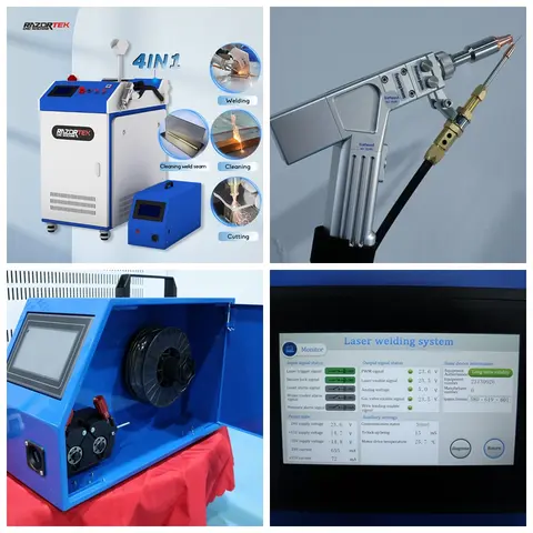 1500w Razortek 4in1 레이저 용접 청소 기계 판매용 휴대용 1.5kw 레이저 클리너 금속 표면의 녹 제거용