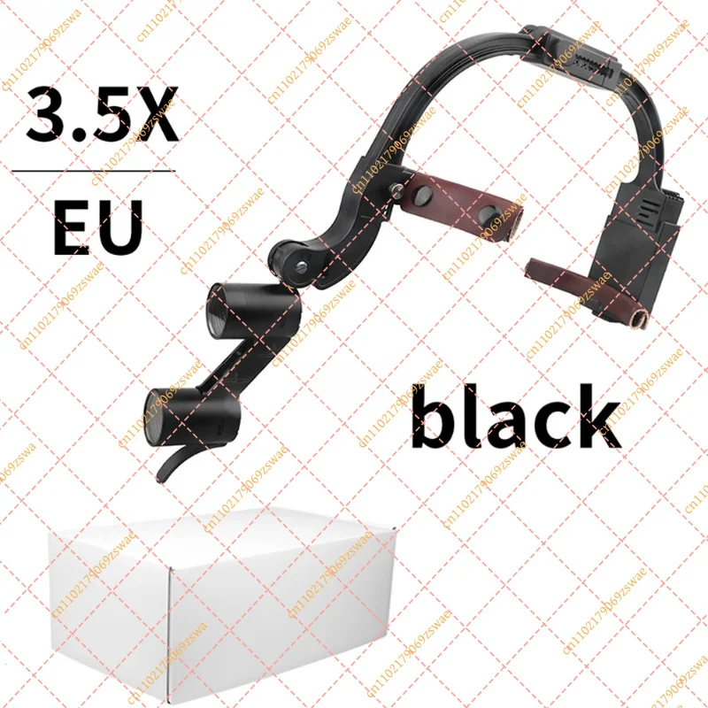 2.5X/3.5X Dental Binocular Loupes with 5W LED Headlight, Surgical Magnifying Glasses with 2 Filters