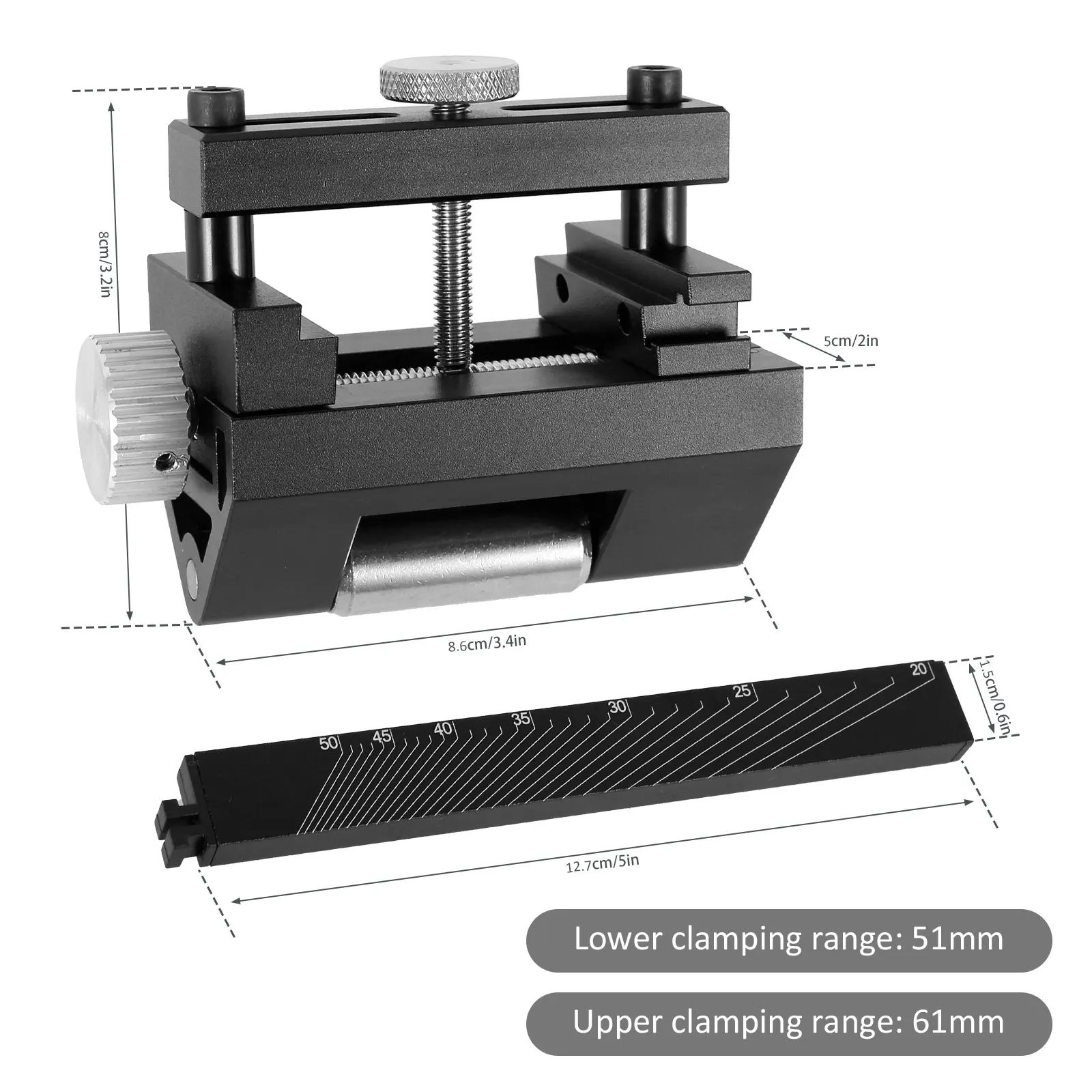 Honing Guide Jig Adjustable Honing Sharpening Tool Fixed Angle Wear Resistant Blade Sharpening Guide with Angle Ruler for Blades