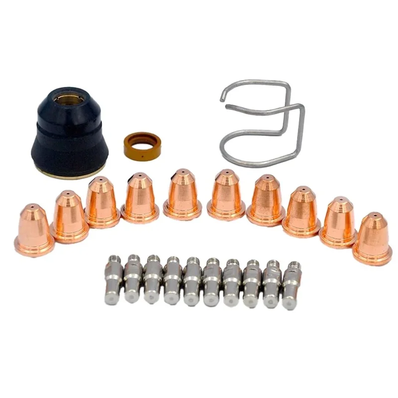 

23Pcs Plasma Cutter S45 Torch Consumables Kit Short Tip Swirl Ring Welding Accessories