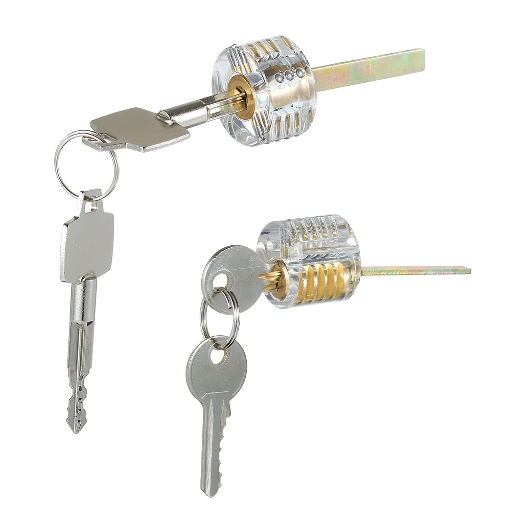 8/9PCS Visible Practice Lock Set Transparent Padlock Tubular Lock Picking Training Locksmith Tools Lockpicking Set for Beginners