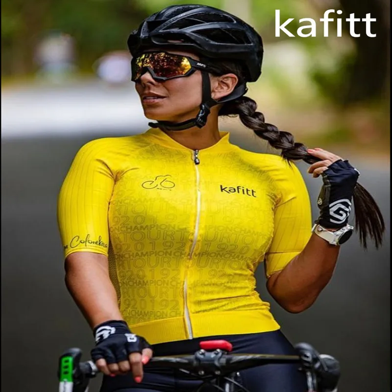 

Женский цельный велосипедный комбинезон KAFITT, комплект с короткими рукавами для весны и лета, спортивная одежда Little Monkey GEL