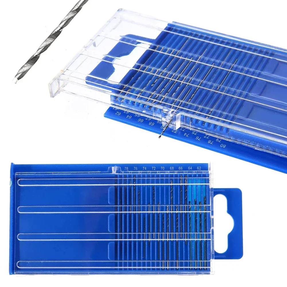 20 قطعة # 61- # 80 مجموعة لقمة مثقاب إمبراطورية صغيرة HSS بوصة مجموعة لقمة ثقب للحرف اليدوية الدقيقة نموذج إصلاح ساعة المجوهرات